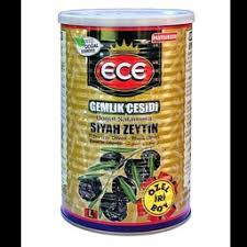 زیتون سیاه درشت ECE ظرف فلزی محصول ترکیه (شکلاتیک ترکیه )