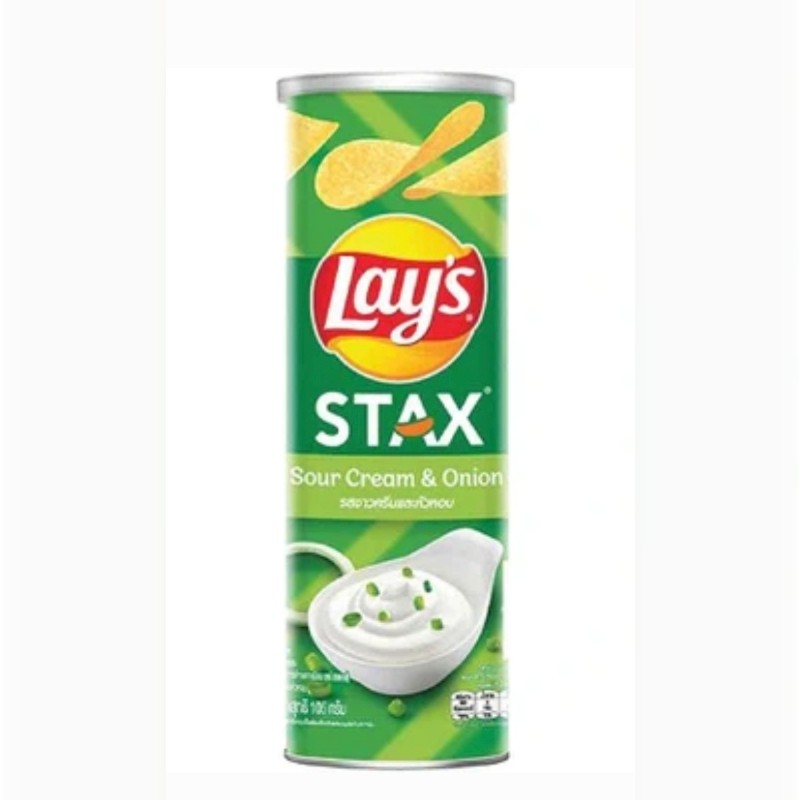 چیپس سیب زمینی لیز استاکس با طعم خامه ترش وپیاز Lays