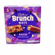 غلات بار برانچ با کشمش و شکلات بسته ی 5 عددی (150 گرم) brunch ا brunch