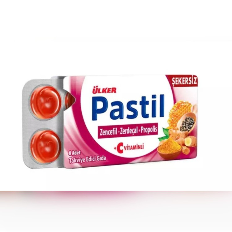 آبنبات ایمنی ویتامین سی و زینک pastil برند اولکر حاوی عسل و زنجبیل (23 گرم) pastil ulker