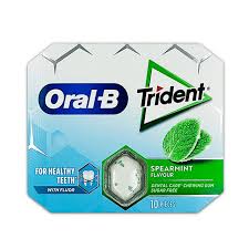 آدامس اورال بی تریدنت نعنایی 10 عددی (17 گرم) oral-b Trident