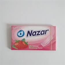آدامس نظر استانبول ترکیه با طعم توت فرنگی بدون قند (14 گرم) Nazar Istanbul
