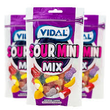 پاستیل میکس ترش مینی کیسه ای ویدال (vidal) 180 گرم
