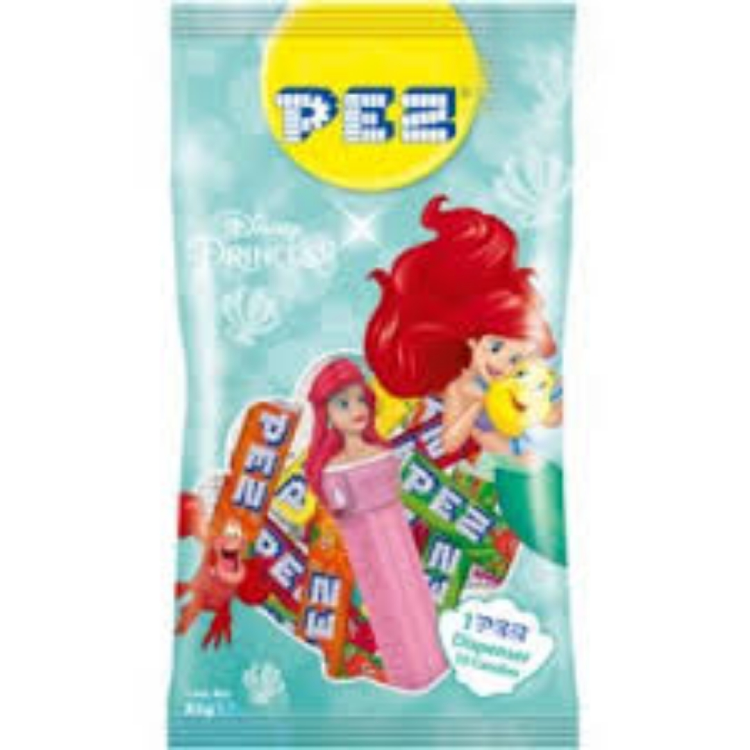 آبنبات خشابی پز همراه با یدک با طرح پری دریایی PEZ