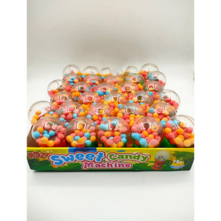 آبنبات گردونه شانس توپی با طعم میوه ای باکس ۲۰ عددی candy machine