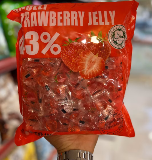 پاستیل برولی43%میوه خالص - توت فرنگی یک کیلویی