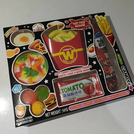 پاستیل پک فست فود پیتزا و سیب زمینی fastfood
