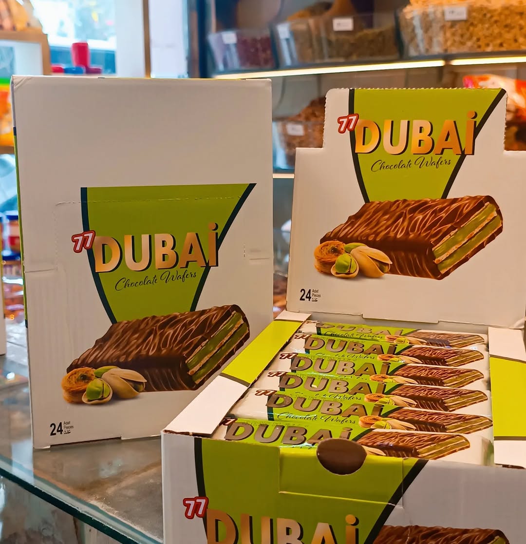 شکلات ویفر دبی ۳۵ گرمی لارک باکس ۲۴ عددی Lark Dubai chocolate Wafer