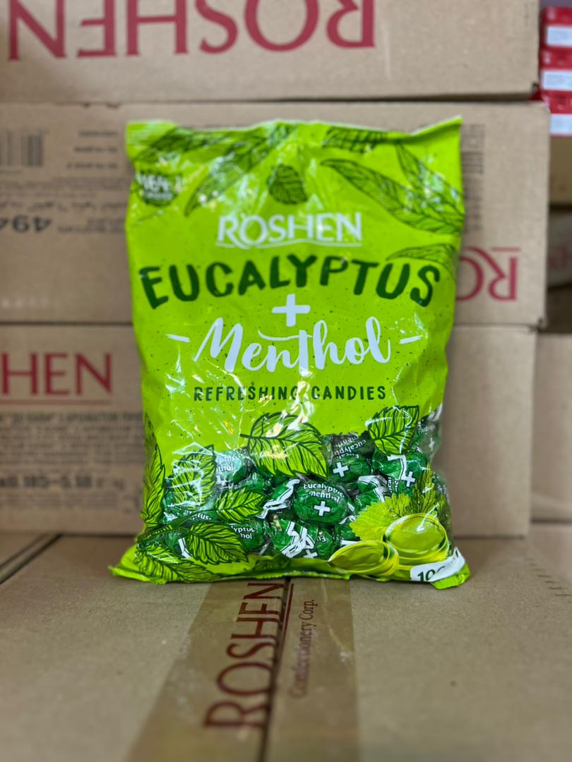 آبنبات نعنایی روشن Roshen با طعم اکالیپتوس و منتول بسته 1 کیلویی