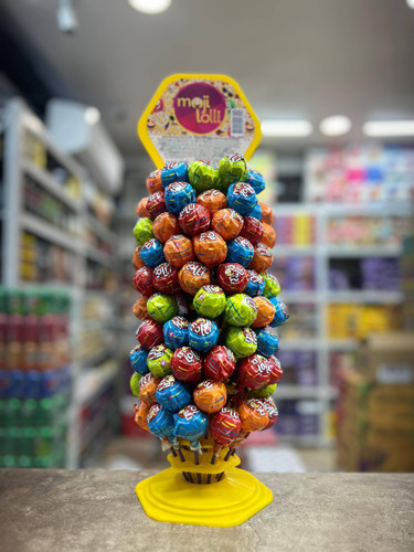 استند 120عددی آبنبات چوبی آدامس دار موجی لولی – Moji Lolli