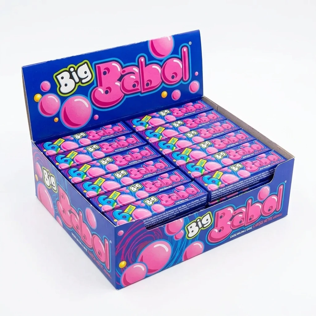 آدامس توت فرنگی بیگ بابل 28 گرم بسته 18 تایی  Big Babolgum18 تایی