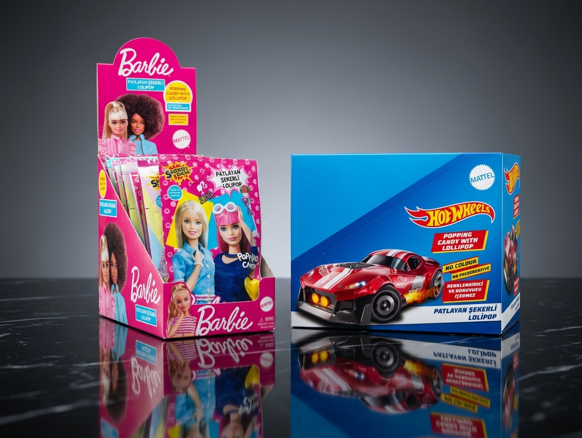 آبنبات چوبی جرقه ای باربی SHOOGY BOOM بسته 14 عددی