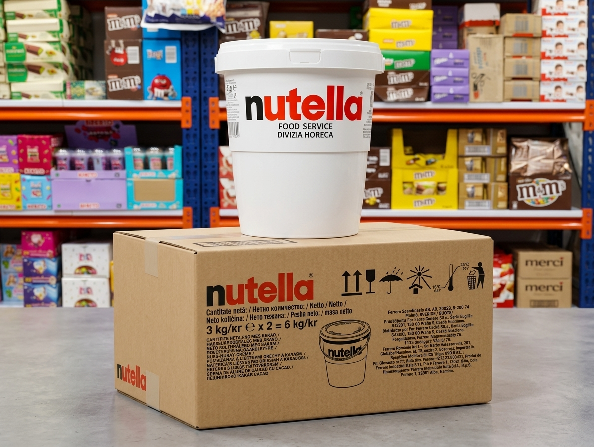شکلات صبحانه نوتلا وزن ۳ کیلوگرم کارتن 2 عددی nutella.