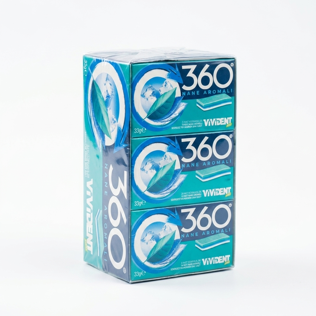 آدامس سه لایه 360 ویویدنت 33 گرم بسته 18 عددی