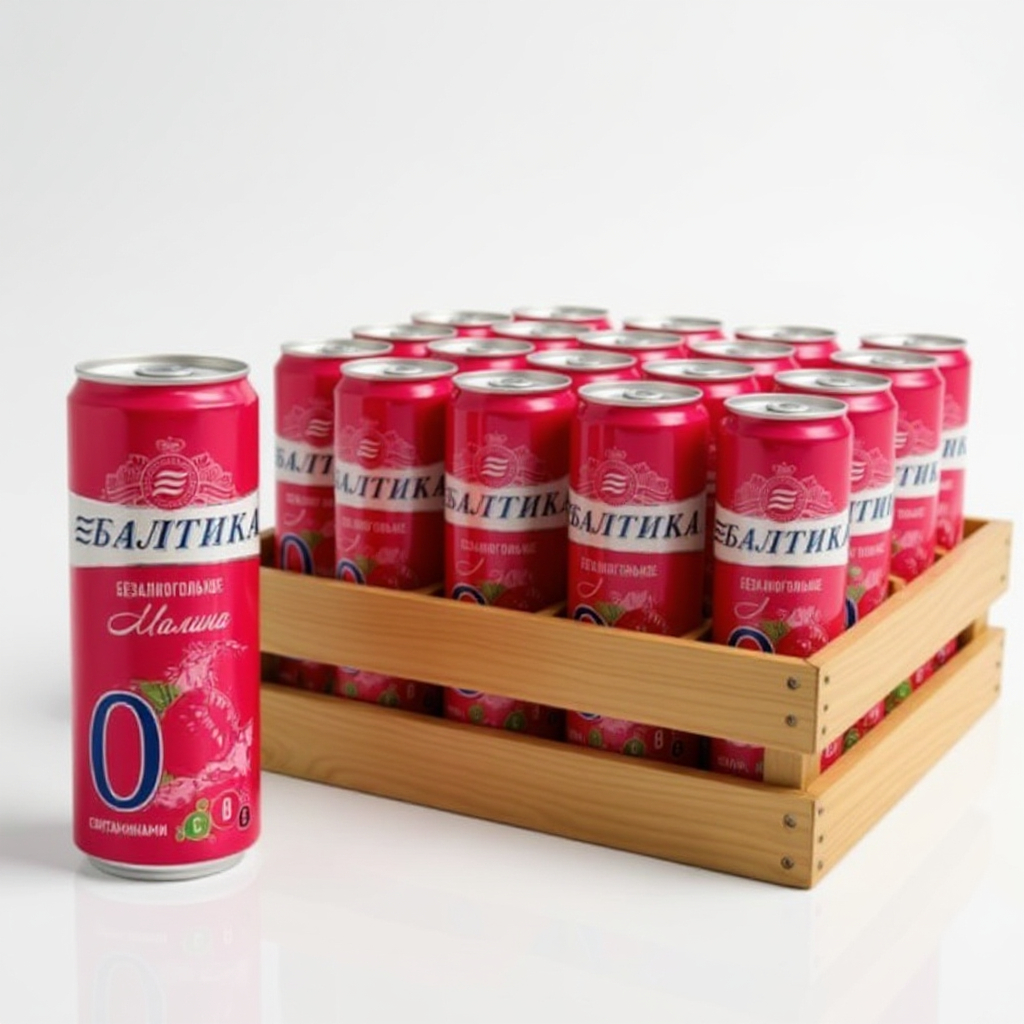 آبجوبا طعم توت قرمز بالتیکا بسته 24 عددی  450میل | Baltika