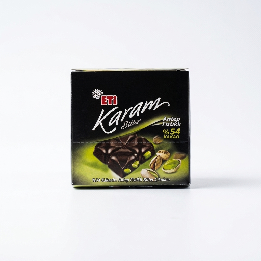 شکلات تلخ 54% با مغز پسته 60 گرم اتی کارام ETi karam بسته 6 عددی