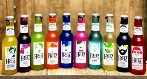 آبمیوه گاز دار فریز در ۷طعم -  Freez باکس