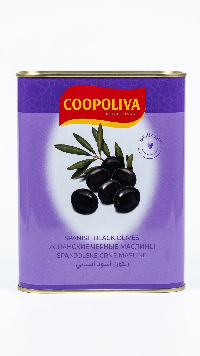 زیتون سیاه کوپولیوا Coopoliva با هسته 5 کیلو گرم