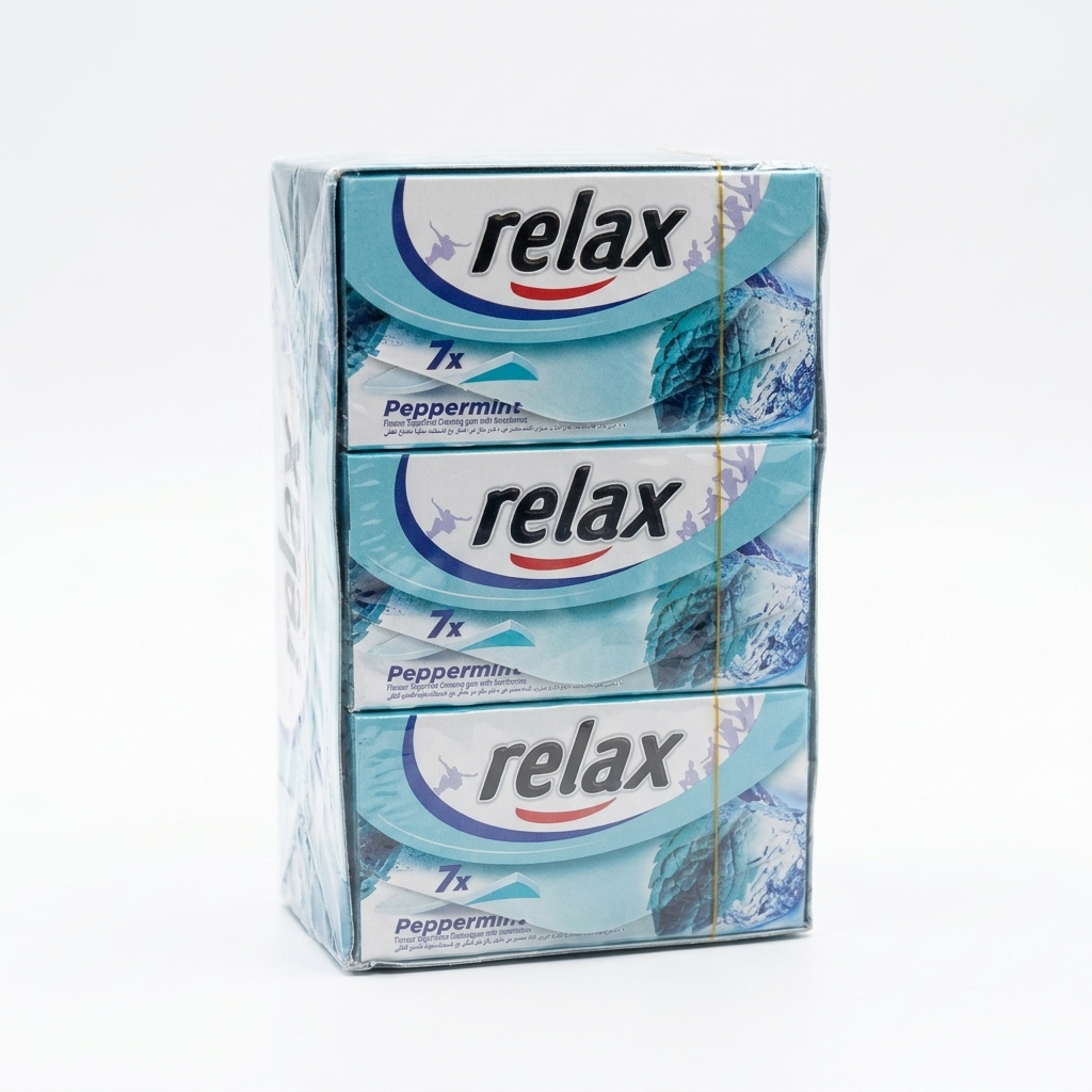 آدامس ریلکس Relax با طعم نعنا فلفلی بسته 21 عددی